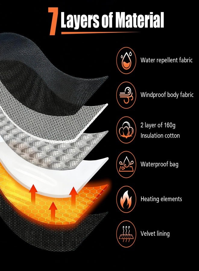 GIOIGOO 7.4V 3200mAh Heated Gloves for Men Women, Waterproof Rechargeable Winter Thermal Gloves with Touchscreen Design for Skiing, Hiking, Camping, Snow Sports, Skating and Cold Outdoor Environments - Image 5